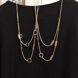 2 fashion gold necklaces